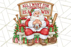 Christmas Baseball Clipart PNG Product Image 5