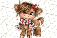 Peppermint Pals Christmas Animal Clipart PNG, Cute Candy Product Image 5