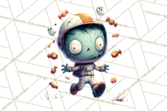 Cute Halloween Zombie Clipart PNG Product Image 4