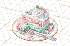 Cute Birthday Party Clipart PNG | Birthday Cake Graphics Product Image 4