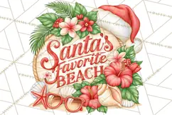 Tropical Christmas Beach Signs PNG, Christmas Quotes, Beach Product Image 5