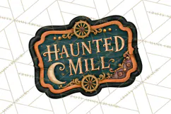 Vintage Halloween Signs PNG, Vintage Halloween Magic Clipart Product Image 5