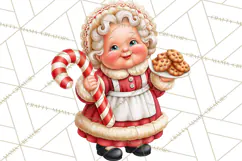 Candy Cane Lane Vintage Christmas Characters Clipart Product Image 5