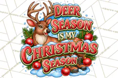 Christmas Hunting Clipart Santa Deer PNG Product Image 2