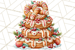 Christmas Pretzel Bakery Clipart PNG Food Elements Product Image 2