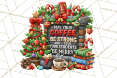 Christmas Teacher Chalkboard Quote PNG Product Image 3