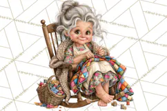 Patchwork Village Clipart PNG, Quilting Seamstress Quilt Product Image 2