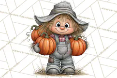 Halloween Farmhouse Monsters Clipart, Cute Halloween Farm Product Image 2