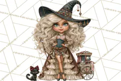 Enchanted Witch Market PNG Watercolor Clipart Product Image 5