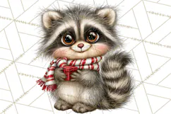 Peppermint Pals Christmas Animal Clipart PNG, Cute Candy Product Image 3