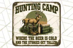 Vintage Man Cave Funny Clipart, Beer Png, Hunting, Bar Sign Product Image 3