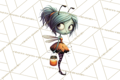 Cute Halloween Zombie Clipart PNG Product Image 2