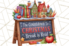 Christmas Teacher Chalkboard Quote PNG Product Image 4
