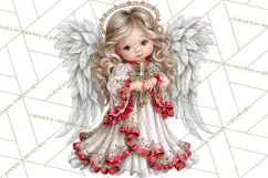 Christian Christmas Angel Clipart PNG Product Image 3