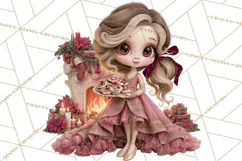 Whimsical Christmas Girls PNG Clipart, Holiday Characters Product Image 3