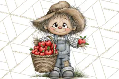 Halloween Farmhouse Monsters Clipart, Cute Halloween Farm Product Image 4