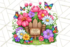 Colorful Butterfly Inspirational Clipart PNG, Floral Png Product Image 4