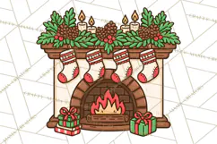 Cozy Christmas Clipart PNG, Cute Holiday Christmas Designs Product Image 4