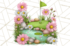 Whimsical Country Club Golf Clipart Argyle PNG Product Image 3