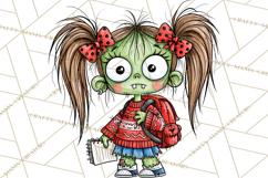 Zombie Hollow Cute Zombie Halloween Clipart PNG Product Image 4