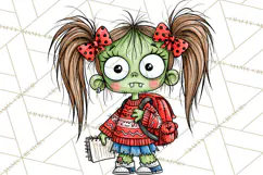 Zombie Hollow Cute Zombie Halloween Clipart PNG Product Image 4