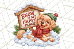 Let It Snow Christmas Winter Clipart PNG Product Image 4