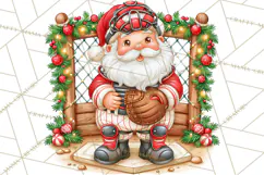 Christmas Baseball Clipart PNG Product Image 4