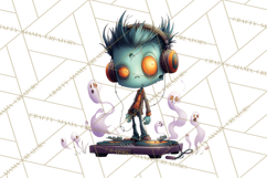 Cute Halloween Zombie Clipart PNG Product Image 3
