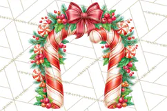 Candy Cane Lane Vintage Christmas Accents Clipart Product Image 4