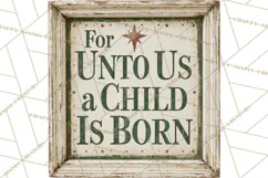Christian Farmhouse Christmas Signs PNG Product Image 4