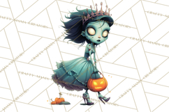 Cute Halloween Zombie Clipart PNG Product Image 4