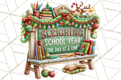 Christmas Teacher Chalkboard Quote PNG Product Image 2