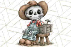 Halloween Farmhouse Monsters Clipart, Cute Halloween Farm Product Image 5