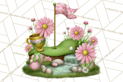 Whimsical Country Club Golf Clipart Argyle PNG Product Image 4
