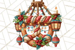 Christmas Pretzel Bakery Clipart PNG Food Elements Product Image 5