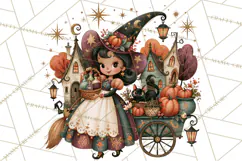 Vintage Halloween Scenes PNG, Halloween Magic Clipart Product Image 5