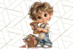 Patchwork Village Clipart PNG, Quilting Seamstress Quilt Product Image 5