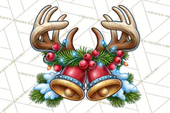 Christmas Hunting Clipart Santa Deer PNG Product Image 5
