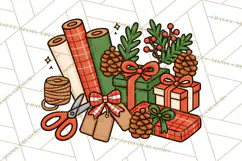 Cozy Christmas Clipart PNG, Cute Holiday Christmas Designs Product Image 5