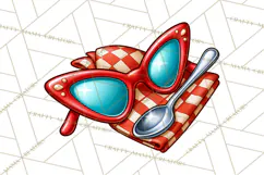 Retro Diner Clipart PNG 1950s Vintage Food Jukebox Product Image 4