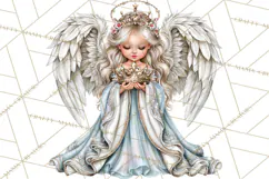 Christian Christmas Angel Clipart PNG Product Image 5