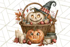 Enchanted Witch Market PNG Watercolor Clipart Product Image 4