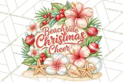 Tropical Christmas Beach Signs PNG, Christmas Quotes, Beach Product Image 2