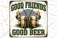 Vintage Man Cave Funny Clipart, Beer Png, Hunting, Bar Sign Product Image 2