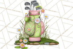 Whimsical Country Club Golf Clipart Argyle PNG Product Image 5