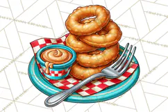 Retro Diner Clipart PNG 1950s Vintage Food Jukebox Product Image 3