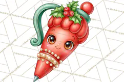 Christmas School Supplies & Teacher Clipart Product Image 2