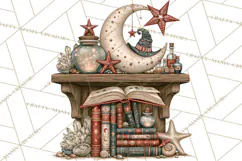Enchanted Witch Market PNG Watercolor Clipart Product Image 5