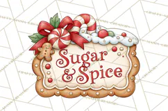Gingerbread Christmas Signs PNG, Cute Christmas Sayings Product Image 2