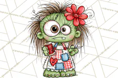 Zombie Hollow Cute Zombie Halloween Clipart PNG Product Image 2